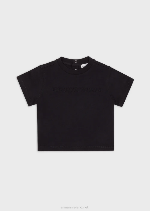 Boy 086V2684 Heavyweight Jersey T-Shirt With Emporio Armani LogoNavy Blue