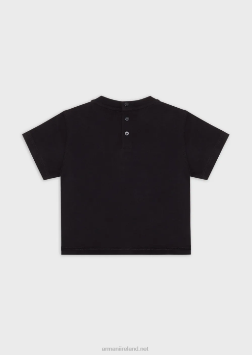 Boy 086V2684 Heavyweight Jersey T-Shirt With Emporio Armani LogoNavy Blue
