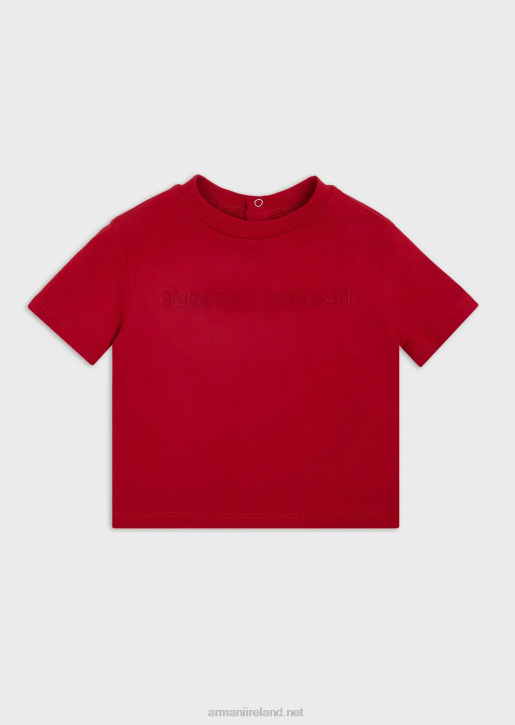 Boy 086V2685 Heavyweight Jersey T-Shirt With Emporio Armani LogoRed