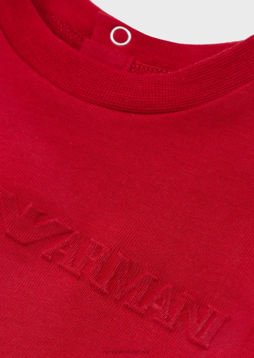 Boy 086V2685 Heavyweight Jersey T-Shirt With Emporio Armani LogoRed