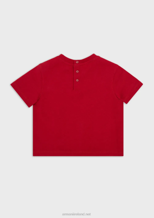 Boy 086V2685 Heavyweight Jersey T-Shirt With Emporio Armani LogoRed