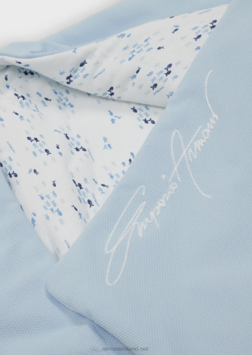 Boy 086V2695 Pique-Jersey Sleeping Bag With Signature Logo Embroidery Armani