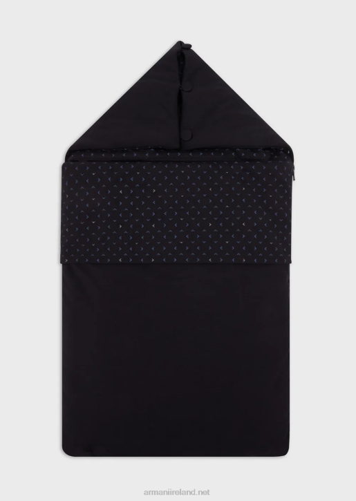Boy 086V2724 Sleeping Bag With Op-Art Eagle Print Armani