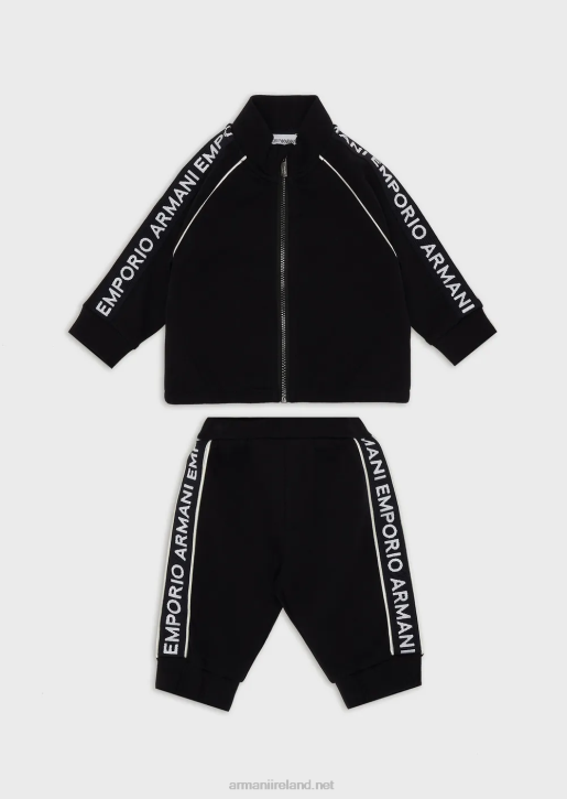 Boy 086V2725 Double-Jersey Full-Zip Tracksuit With Logo Tape Armani Navy Blue