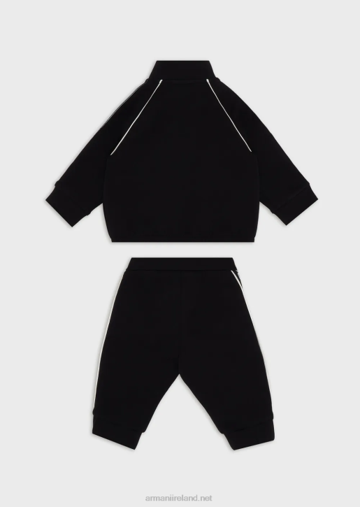 Boy 086V2725 Double-Jersey Full-Zip Tracksuit With Logo Tape Armani Navy Blue