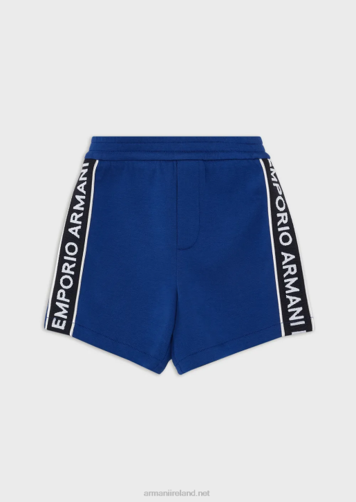 Boy 086V2727 Double-Jersey Board Shorts With Logo Tape Armani