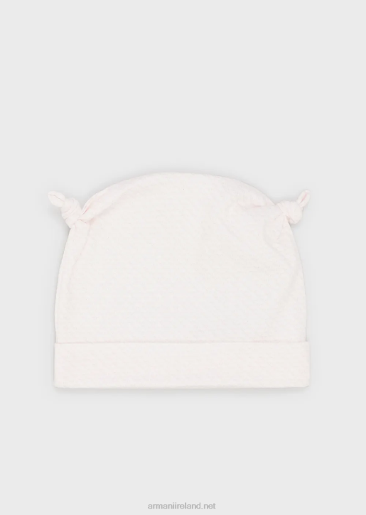 Girl 086V2628 Knotted Beanie With Op-Art Eagles Armani Pattern