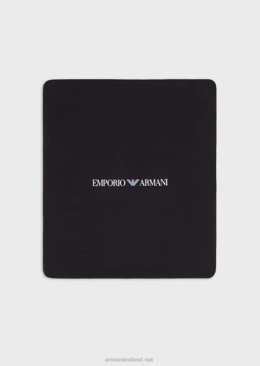 Girl 086V2639 Double-Faced Blanket With Op-Art Eagles Armani
