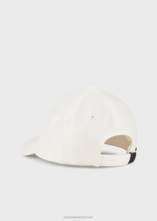 Boy 086V2485 Wool-Blend Baseball Cap With Embossed Bold Logo Embroidery Armani