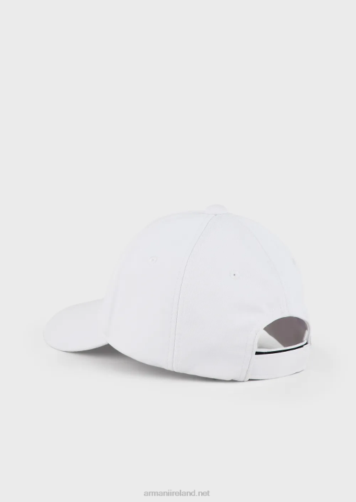 Boy 086V2486 Baseball Cap With Embossed Logo Armani White