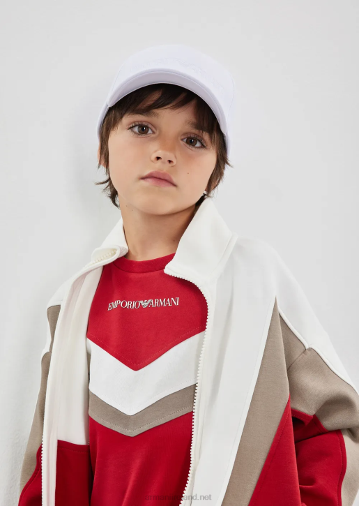 Boy 086V2486 Baseball Cap With Embossed Logo Armani White