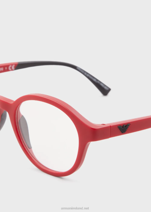 Boy 086V2506 Round Glasses Armani Red
