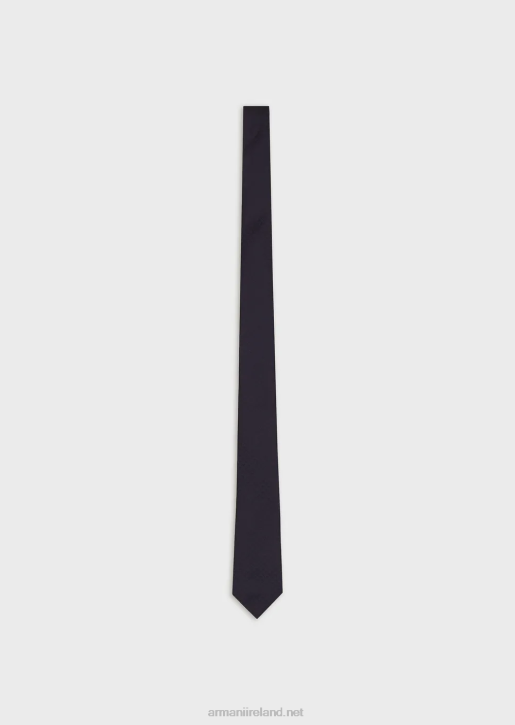 Boy 086V2508 Pure Silk Tie With All-Over Jacquard Eagle Armani