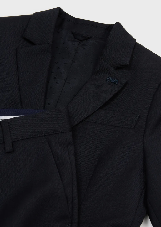 Boy 086V2397 Single-Breasted Suit In Light Virgin Wool Armani