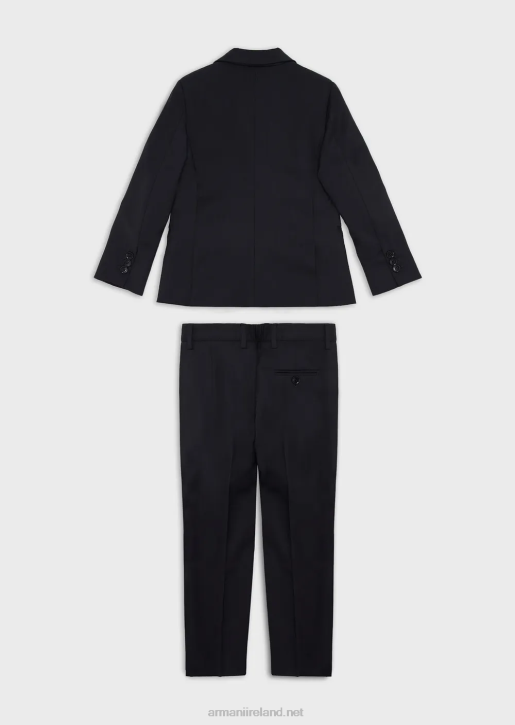 Boy 086V2397 Single-Breasted Suit In Light Virgin Wool Armani