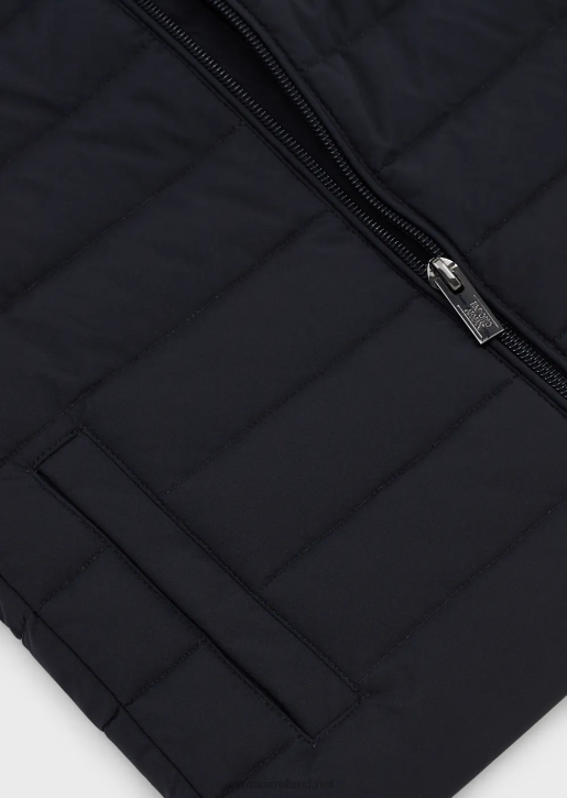 Boy 086V2400 Quilted-Nylon Puffer Gilet With Recycled Down Armani Navy Blue