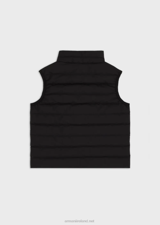 Boy 086V2401 Quilted-Nylon Puffer Gilet With Recycled Down Armani Black