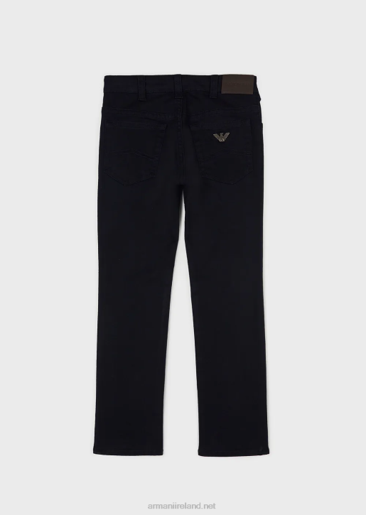 Boy 086V2415 Stretch Gabardine 5-Pocket Trousers Armani