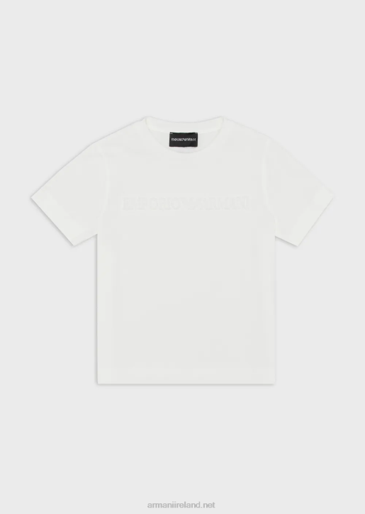 Boy 086V2425 Heavyweight Jersey T-Shirt With Emporio Armani LogoWhite