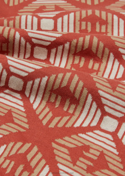 Boy 086V2442 Sustainable Collection Jumper In Organic Jacquard Jersey With All-Over Eagle Armani Orange