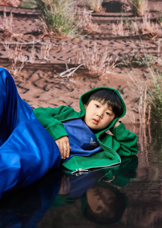 Boy 086V2444 Sustainable Collection Garment-Dyed Organic-Jersey T-Shirt Armani Electric Blue