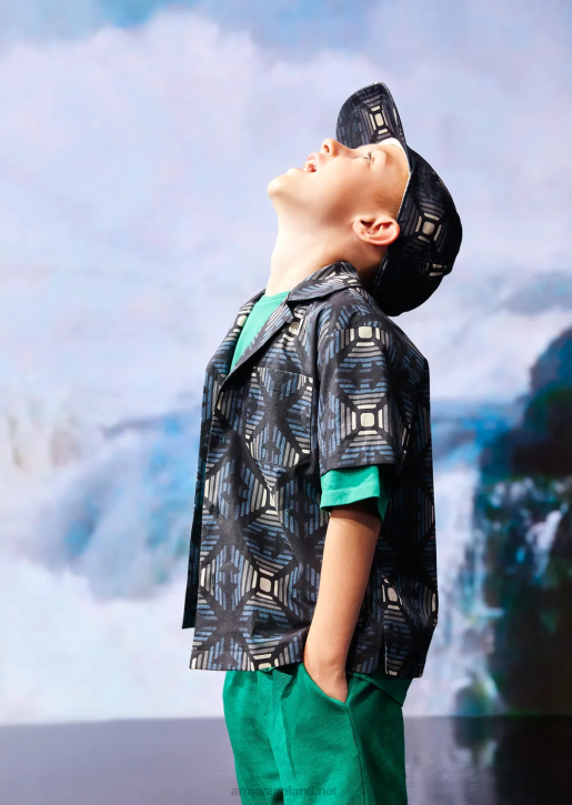 Boy 086V2445 Sustainable Collection Garment-Dyed Organic-Jersey T-Shirt Armani Green