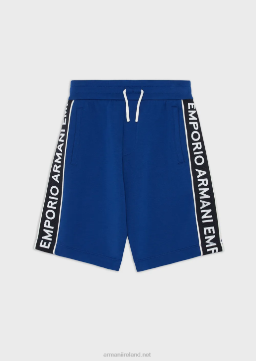 Boy 086V2456 Double-Jersey Board Shorts With Logo Tape Armani