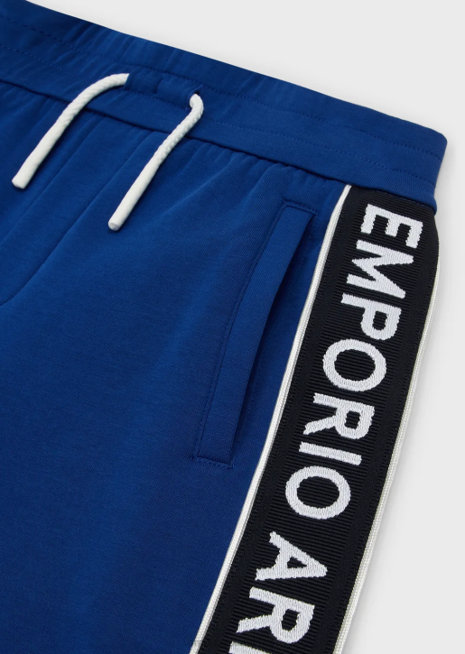Boy 086V2456 Double-Jersey Board Shorts With Logo Tape Armani
