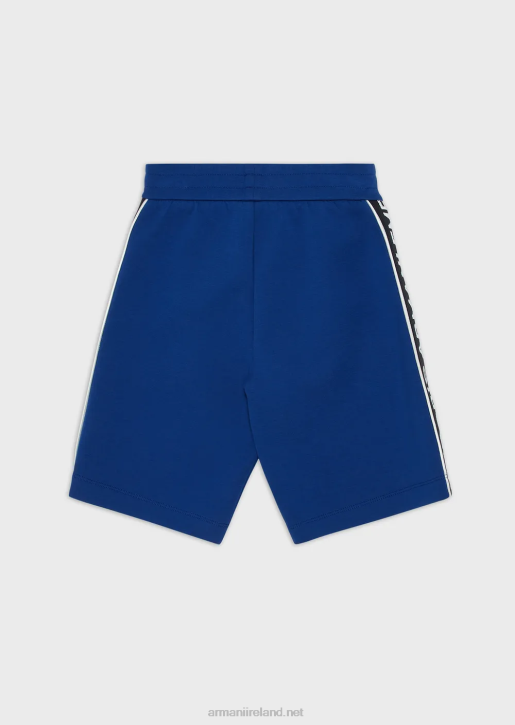 Boy 086V2456 Double-Jersey Board Shorts With Logo Tape Armani