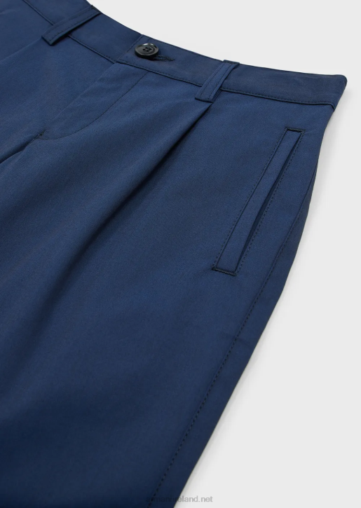 Boy 086V2457 Darted Trousers In Stretch Fabric Armani Navy Blue