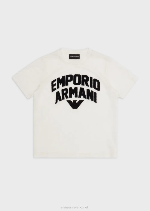 Boy 086V2471 Tencel Blend Jersey T-Shirt With Matching Emporio Armani Logo