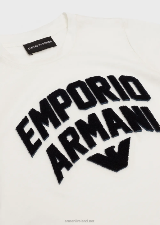 Boy 086V2471 Tencel Blend Jersey T-Shirt With Matching Emporio Armani Logo