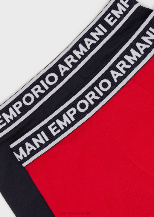 Boy 086V2472 Two-Pack Of Boxer Briefs With Logo Waistband Armani Navy Blue