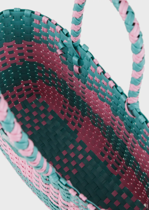 Girl 086V2584 Two-Toned Woven Shopper Bag Armani