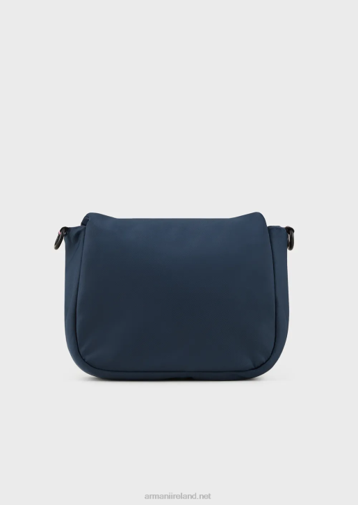 Girl 086V2620 Recycled-Nylon Messenger Bag With Eagle Plate Armani