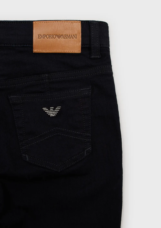 Girl 086V2572 Rinsed-Denim Jeans Armani