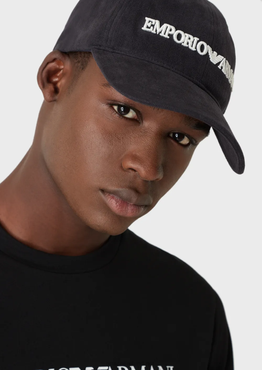Men 086V2043 Baseball Cap With Embossed Emporio Armani EmbroideryBlue