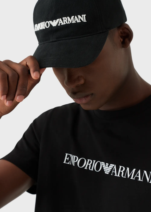 Men 086V2044 Baseball Cap With Embossed Emporio Armani EmbroideryBlack