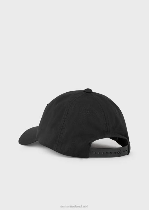 Men 086V2045 Baseball Cap With Embroidered Oversized Eagle Armani Black
