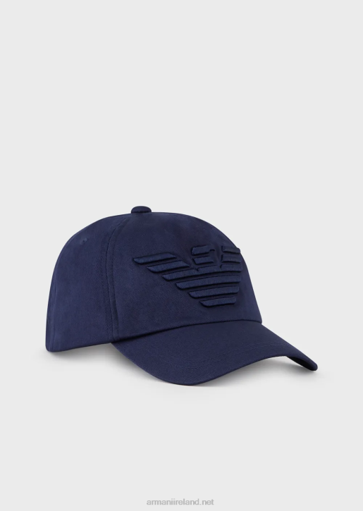 Men 086V2046 Baseball Cap With Embroidered Oversized Eagle Armani Pattern
