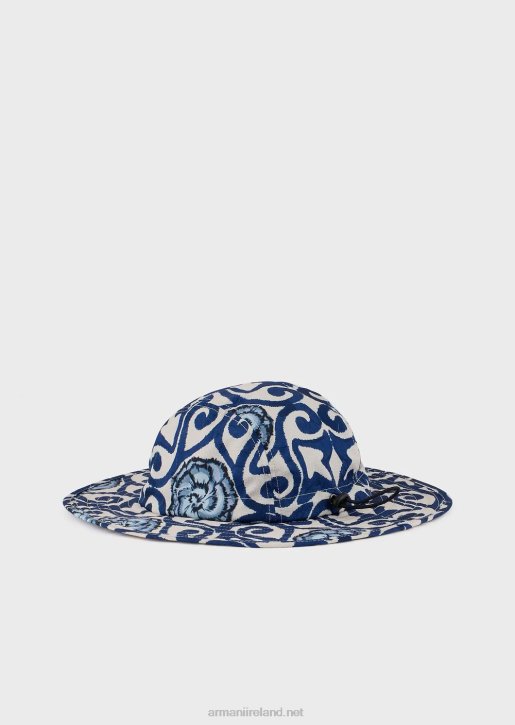 Men 086V2056 Sustainable Collection Recycled Ripstop Nylon Hat Armani