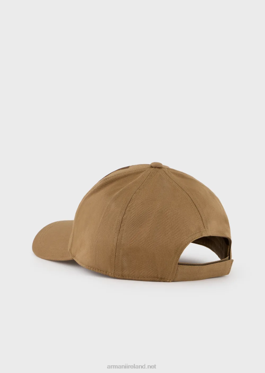 Men 086V2060 Sustainable Collection Organic-Cotton Baseball Cap With Oversized Embroidery Armani