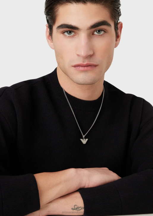 Men 086V2110 Stainless Steel Pendant Necklace Armani