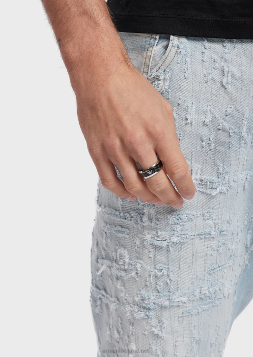 Men 086V2112 Stainless Steel Ring Armani