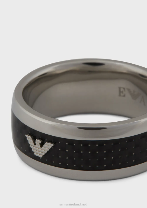 Men 086V2112 Stainless Steel Ring Armani