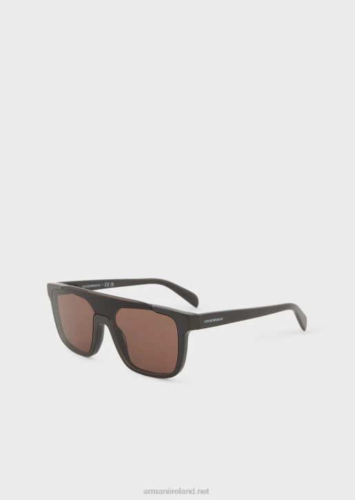 Men 086V2279 Square Sunglasses Armani Brown