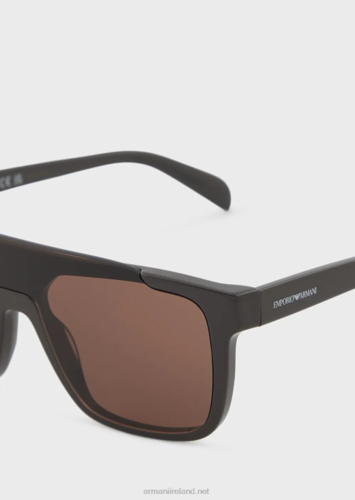 Men 086V2279 Square Sunglasses Armani Brown