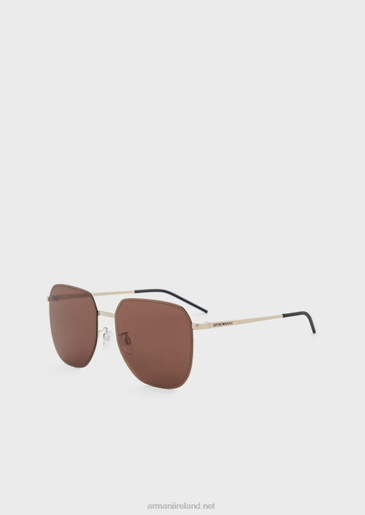 Men 086V2281 Unisex Square Sunglasses Armani Gold