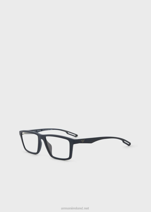 Men 086V2324 Rectangular Sunglasses With Interchangeable Lenses Armani Navy