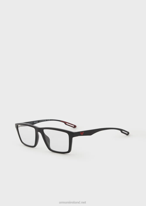 Men 086V2325 Rectangular Sunglasses With Interchangeable Lenses Armani Black